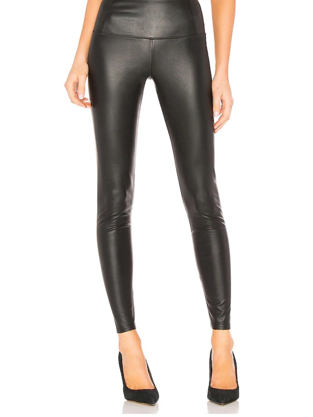 Allsaints Cora Black Faux Leather Leggings